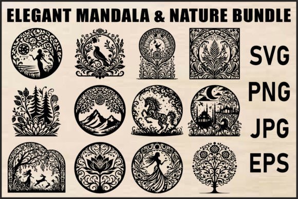 Download Mandala &amp; Nature SVG Bundle - Premium Resources