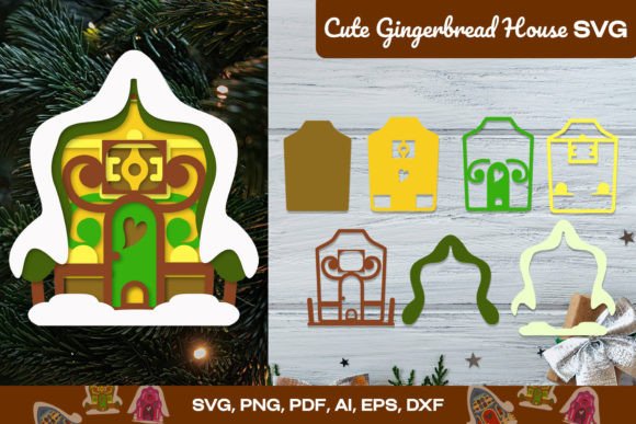 Download Cute Gingerbread House SVG - Gingerbread house svg Collection