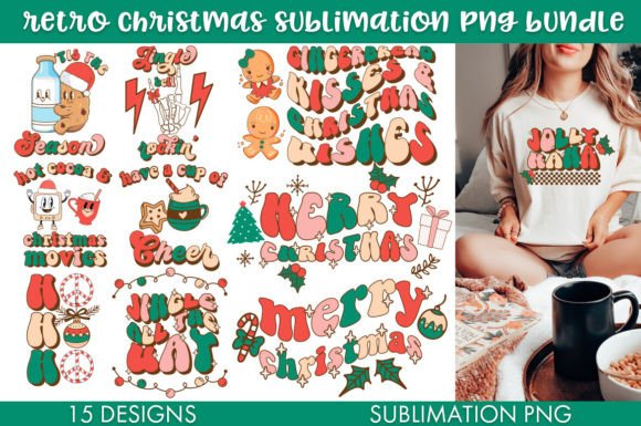 Download Retro Christmas Bundle PNG Sublimation - Sublimation Collection