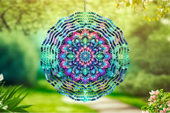 Download 3d Mandala Wind Spinner Sublimation PNG - Sublimation Collection