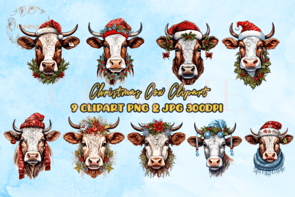 Download Christmas Cow Clipart - Christmas cow clipart Collection
