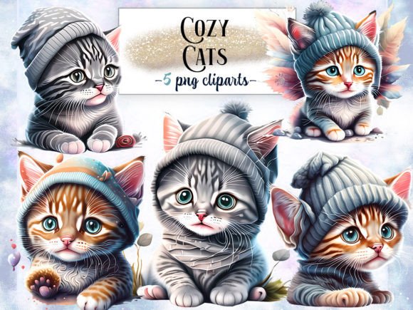 Download Cozy Cats Sublimation Clipart - Sublimation Collection